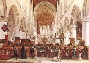 BERCKHEYDE, Gerrit Adriaensz. The Interior of the Grote Kerk (St Bavo) at Haarlem oil on canvas
